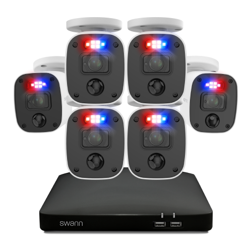 Home 6 Camera 8 Channel 2K DVR 1TB HDD Security System with Mic