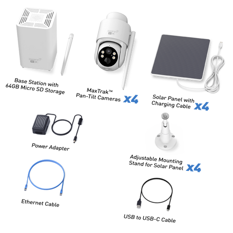 MaxRanger4K MaxTrak™ Long Range Wireless AI Powered Auto Tracking Security System | SWNVK-MR4KPTSD4S4