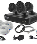 Refurbished Swann 4 Channel Security System: 1080p Full HD DVR-4480 with 32GB Micro  SD Card  & 4 x 1080p Thermal Sensing Cameras PRO-1080MSB - SWDVK-444804B
