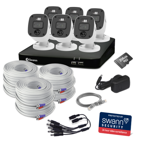 Home 6 Camera 8 Channel 2K DVR 256GB SD Card Security System with Mic | SWDVK-8468562KMQB