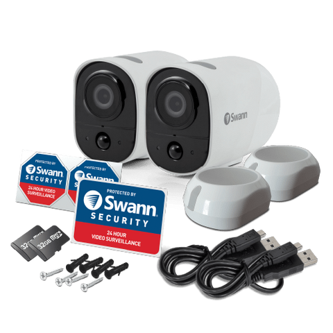 Refurbished Xtreem Wireless Security Cameras 2 Pack with 2-Way Talk, Siren & Heat + Motion Detection | SWIFI-XTRCM16G2PK
