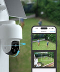 4K Pan & Tilt Security Camera with Solar Charging, 2-Way Talk, Heat + Motion Detection, Auto Tracking, & Heat & Motion Detection | SWIFI-4KPTBCSOL