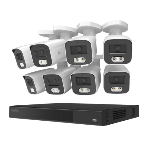 Swann EliteX™ 6K/12MP NVR Security System with 8 Bullet-Style Cameras | SWNVK-16EX812MPB