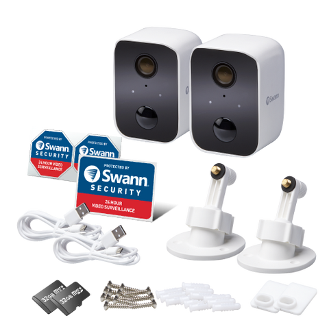 CoreCam Wireless Security Cameras 2 Pack with 2-Way Talk, Siren & Heat + Motion Detection | SWIFI-CORECAMPK2