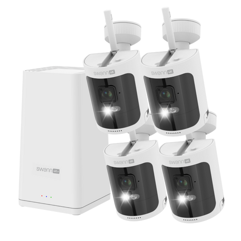 AllSecure4K+ Wireless Security Kit with 4 x 4K Wire-Free Cameras & Power Hub | SWNVK-AS4KH4