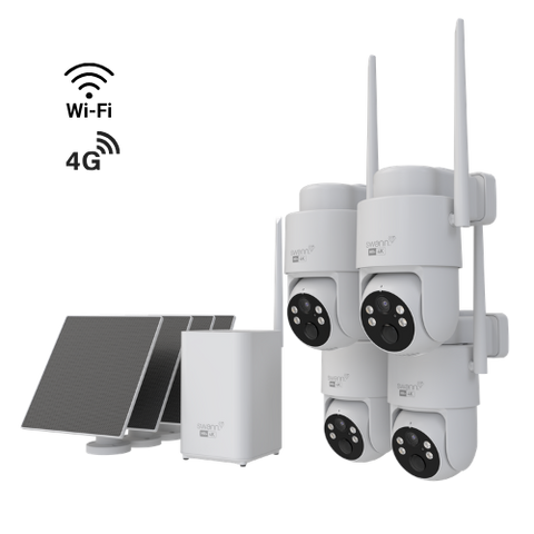 MaxRanger4K MaxTrak™ with 4G AI Auto Tracking Long Range Security Camera System - 4 Pack