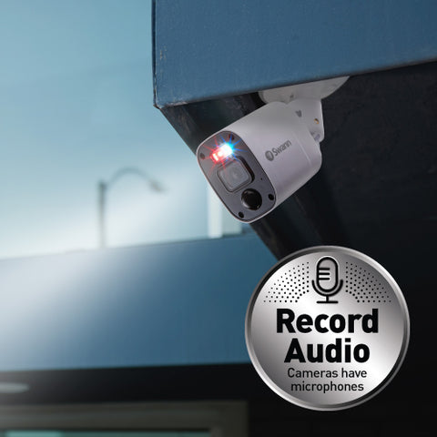 Home 4 Camera 4 Channel 1080p Full HD DVR 64GB SD Card Security System with Mic | SWDVK-446854MQB