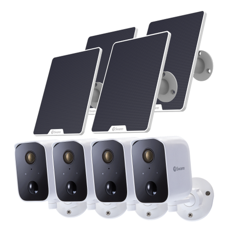 Refurbished CoreCam Wireless Security Cameras 4 Pack with Solar Charging Panels | SWIFI-CORESOLPK4