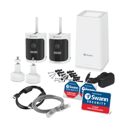 Refurbished AllSecure650 2K Wireless Security Kit with 2 x Wire-Free Cameras & Power Hub |  SWNVK-650KH2
