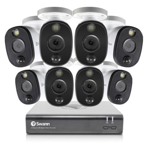 Refurbished 8 Camera 8 Channel 1080p Full HD DVR Spotlight Security System | SWDVK-845808WL