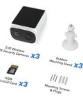 Swann EVO Wireless 2K Solar Security Camera - 3 Pack | SWIFI-SESOL2KBCPK3