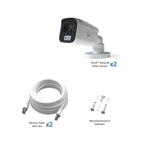 EliteX™ Wired 6K/12MP Bullet Add-On Camera - 2 Pack | SONHD-EX12MPBPK2