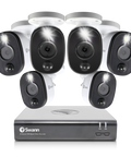 Refurbished 6 Camera 8 Channel 1080p Full HD DVR Spotlight Security System | SWDVK-845806WL