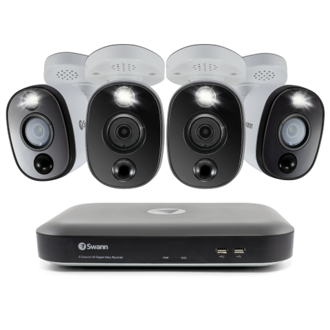 4 Camera 4 Channel 4K Ultra HD DVR Spotlight Security System | SWDVK-455804WL