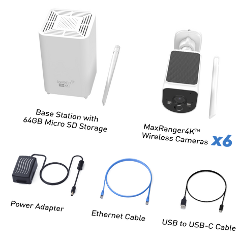 MaxRanger4K™ Solar 6 Camera Security System with Longest Range Wireless  | SWNVK-MAXV2SD6