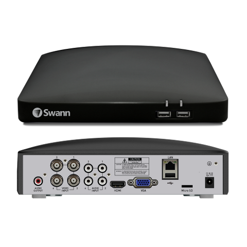 Black Home 4 Camera 4 Channel 1080p Full HD DVR Security System | SWDVK-446854SLB