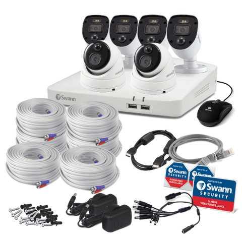 Refurbished 6 Camera 8 Channel 1080p Full HD DVR Security System (Plain Box Packaging) - SWDVK-84680W4SL2D
