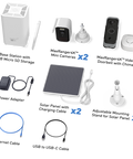 Swann MaxRanger4K™ Mini Long-Range Wireless Security System with Solar Panel & MaxRanger4K™ Video Doorbell | SWNVK-MRVDB1MINI2S2