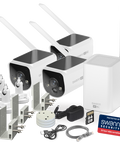 MaxRanger4K™ Solar 3 Camera Security System with Longest Range Wireless with Gutter Mounts | SWNVK-MR4KSD3GM