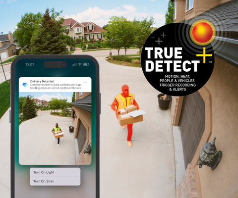 True Detect+ senses heat, motion, people & vehicles to trigger mobile alerts, recording, spotlights & sirens, to prevent unwanted crime. Use the microphones & speakers to talk to people near the cameras with everything viewable & controllable using the Swann Security app.
