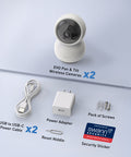 Swann EVO​ Pan & Tilt Wi-Fi Camera​ - 2 Pack | SWIFI-SE2KPTPK2