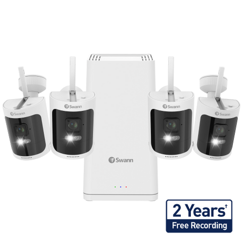 Refurbished AllSecure650 2K Wireless Security Kit with 4 x Wire-Free Cameras & Power Hub | SWNVK-650KH4