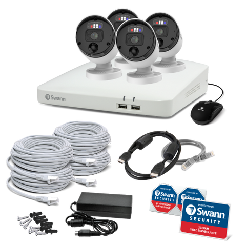 Refurbished 4 Camera 8 Channel 4K Ultra HD Professional Home NVR Security System