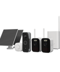 Swann MaxRanger4K™ Mini Long-Range Wireless Security System with Solar Panel & MaxRanger4K™ Video Doorbell | SWNVK-MRVDB1MINI2S2