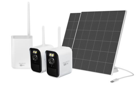 Swann MaxRanger4K™ Mini Long-Range Wireless Security System with Solar Panels | SWNVK-MRMINISD2S2