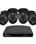 Black Home 4 Camera 4 Channel 1080p Full HD DVR Security System | SWDVK-446854SLB