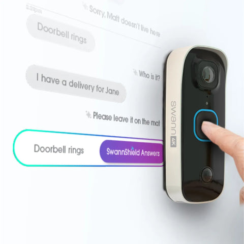 Buddy4K Video Doorbell with SwannShield AI Voice Assistant | SWIFI-4KBUDDY
