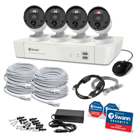 4 Camera 8 Channel 4K Ultra HD Professional NVR Security System | SWNVK-88980W4