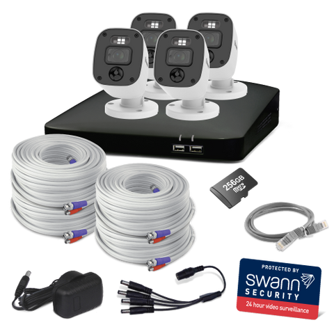 Refurbished Home 4 Camera 8 Channel 2K DVR 256GB SD Card Security System with Mic | SWDVK-8468542KMQB
