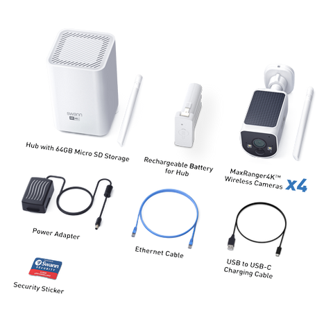 MaxRanger4K™ Solar 4 Camera Security System with Longest Range Wireless | SWNVK-MR4KSD4