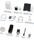 Swann MaxRanger4K™ Mini Long-Range Wireless Security System with Solar Panel & MaxRanger4K™ Video Doorbell | SONVK-MRVDBMINI6S4