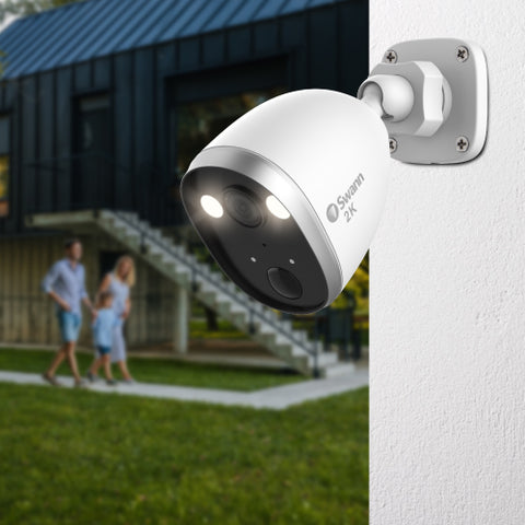 Refurbished 2KO Outdoor Wi-Fi Spotlight Security Camera with 2-Way Talk, Siren & Heat + Motion Detection | SWIFI-2KOCAM