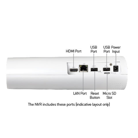 Refurbished SecureAlert 4 Channel 4K Ultra HD Wi-Fi NVR Security Recorder (Cameras Sold Separately) | SRNVW-800SD64