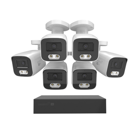 Swann EliteX™ 6K/12MP NVR Security System with 6 Bullet Cameras | SWNVK-8EX612MPB