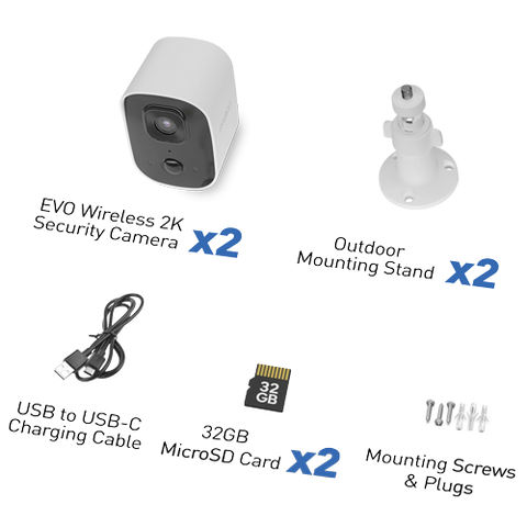 Swann EVO Wireless 2K Security Camera - 2 Pack | SWIFI-SE2KBCPK2