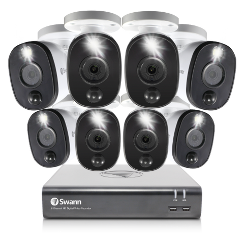 Refurbished 8 Camera 8 Channel 1080p Full HD DVR Spotlight Security System | SWDVK-845808WL