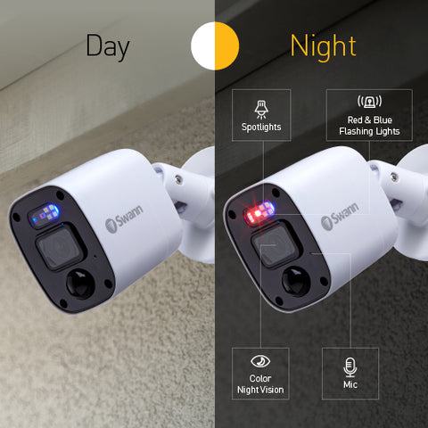 Home 2K DVR Audio/Video Flashing & Spotlight Add-On Bullet Camera | SWPRO-2KMQB
