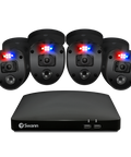 Black Home 4 Camera 4 Channel 1080p Full HD DVR Security System | SWDVK-446854SLB