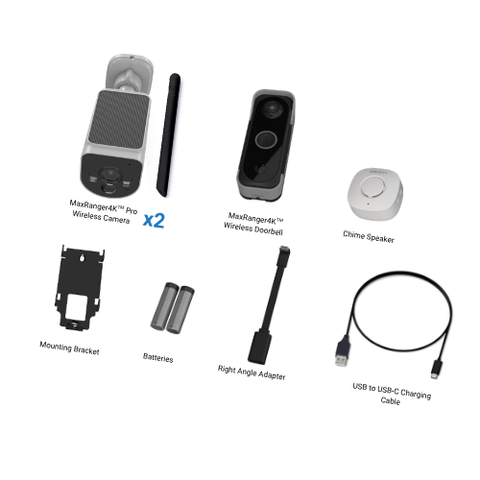 MaxRanger4K Pro™ Long Range Wireless Add-on Security Camera with Radar Detection & Video Doorbell | SONVW-MR4KVDBPROCAMSD2-GL
