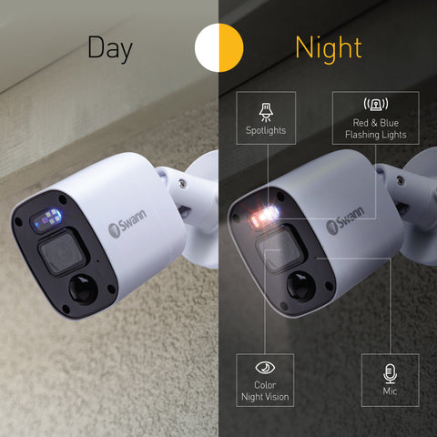 Refurbished Home 4 Camera 4 Channel 1080p Full HD DVR 64GB SD Card Security System with Mic | SWDVK-446854MQB