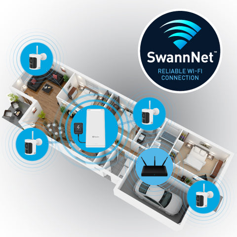 AllSecure4K+ Wireless Security Kit with 4 x 4K Wire-Free Cameras & Power Hub | SWNVK-AS4KH4