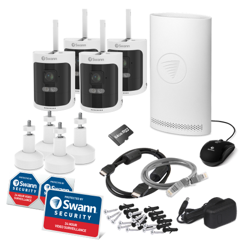 Refurbished AllSecure600 2K Wireless Security Kit with 4 x Wire-Free Cameras & NVR Tower | SONVK-600SD4