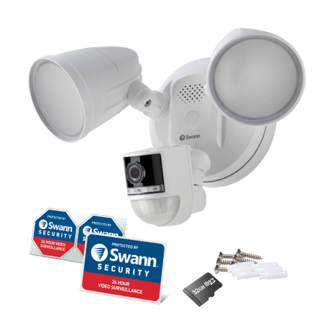 4K Floodlight Security Camera with 2-Way Talk, Siren with Heat & Motion Detection | SWIFI-4KFLOCAM