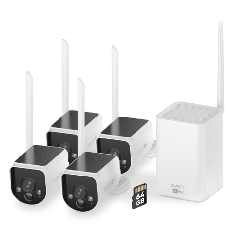 MaxRanger4K™ Solar 4 Camera Security System with Longest Range Wireless | SWNVK-MR4KSD4