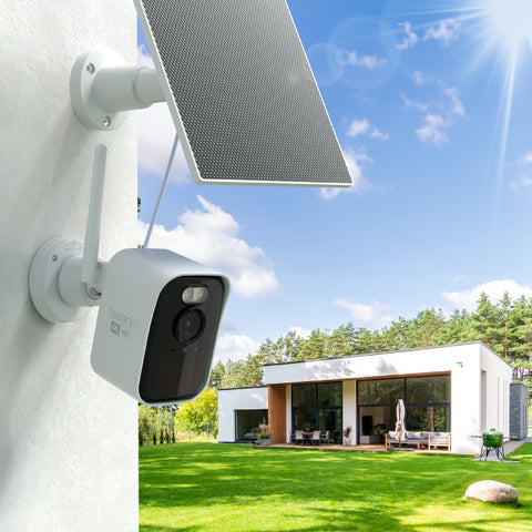 Swann MaxRanger4K™ Mini Long-Range Wireless Security System with Solar Panel & MaxRanger4K™ Video Doorbell | SONVK-MRVDBMINI3S3