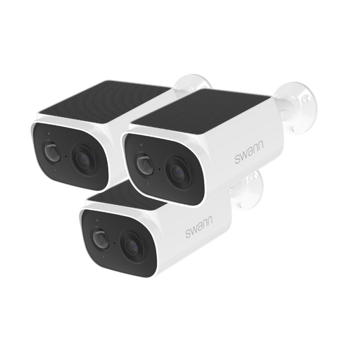 Swann EVO Wireless 2K Solar Security Camera - 3 Pack | SWIFI-SESOL2KBCPK3